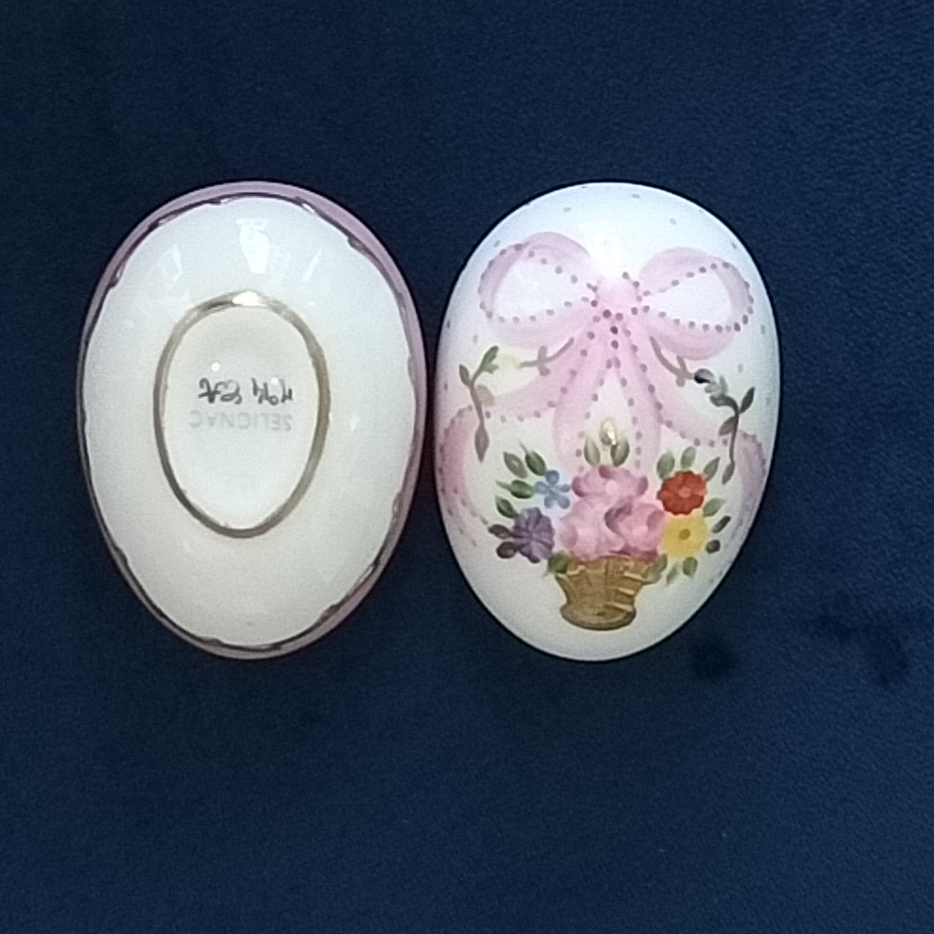 Oeuf couché bride Marie-Antoinette rose