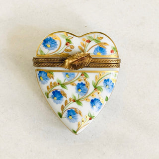 Blue Madame De Pompadour Heart Box