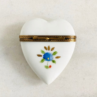 Blue Madame De Pompadour Heart Box